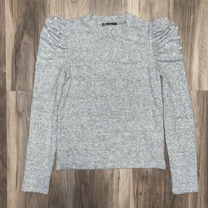 Zara Grey Pearl Sweater